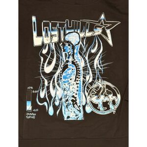 Lost Hills Skeleton Flames Pullover Hoodie | Black | Size 2XL | Exclusive Drop